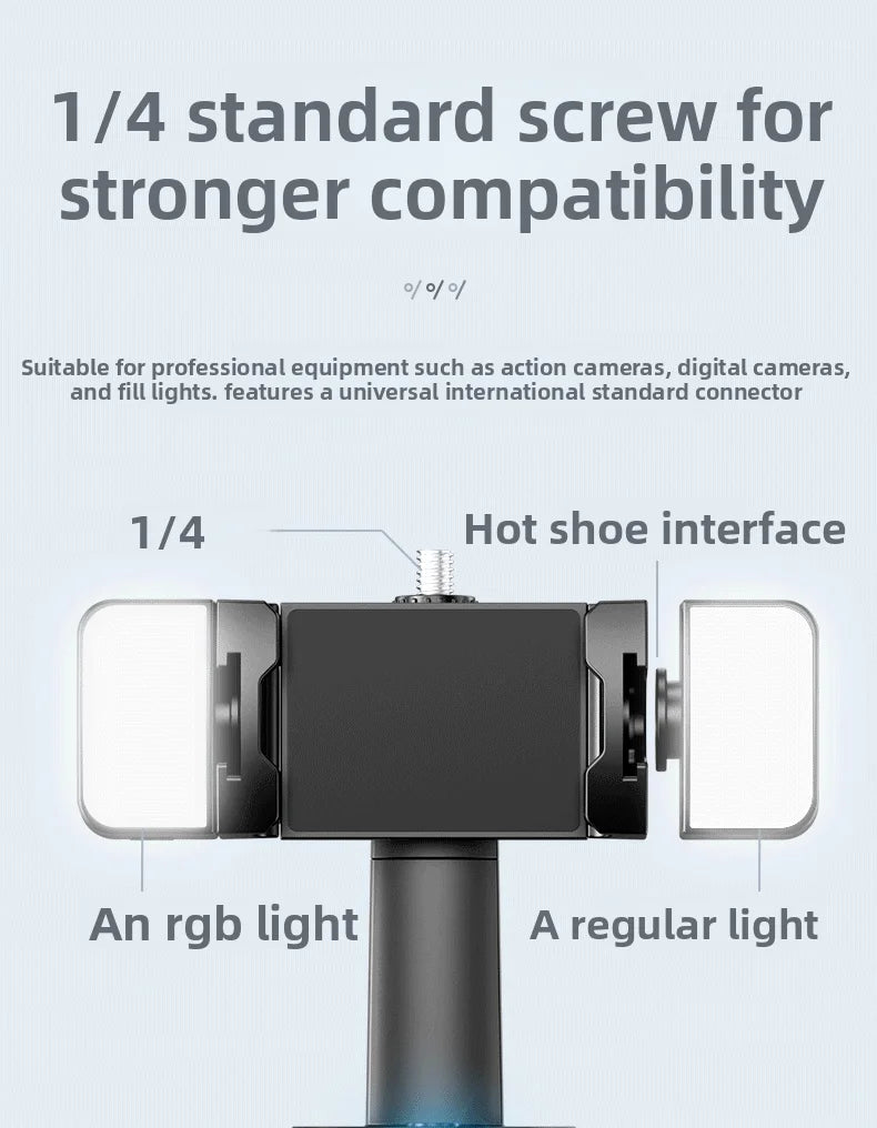 360° Auto Follow Gimbal Stabilizer for Smartphone Anti Shake Handheld Stand Live Stream Vlog Recording