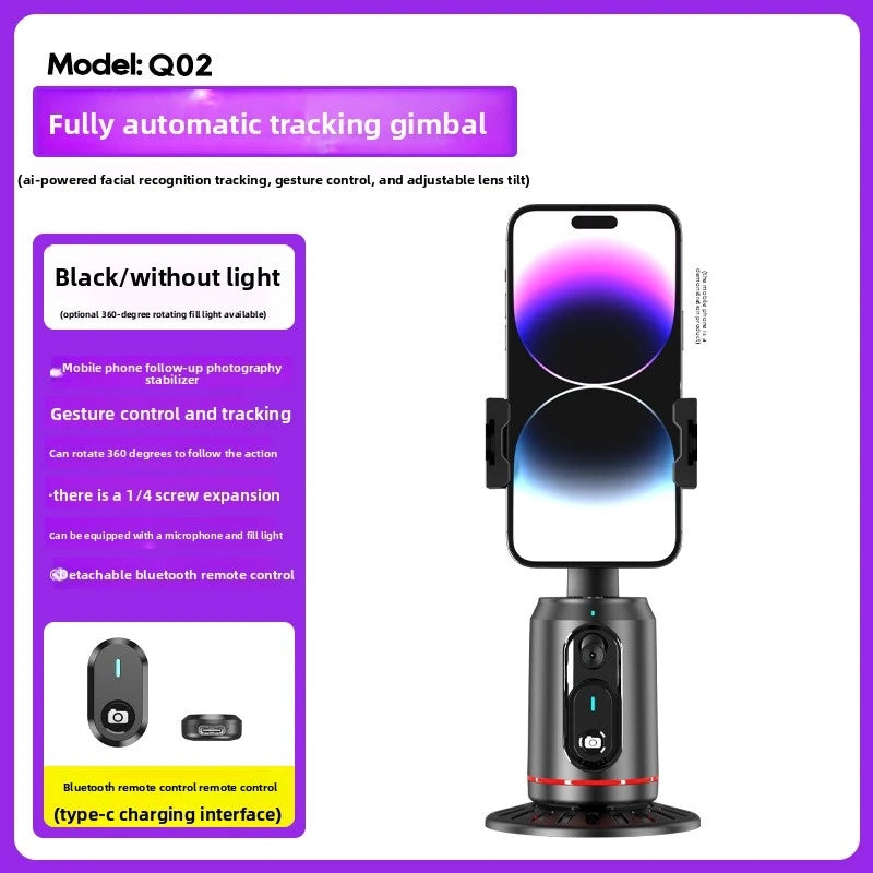 360° Auto Follow Gimbal Stabilizer for Smartphone Anti Shake Handheld Stand Live Stream Vlog Recording