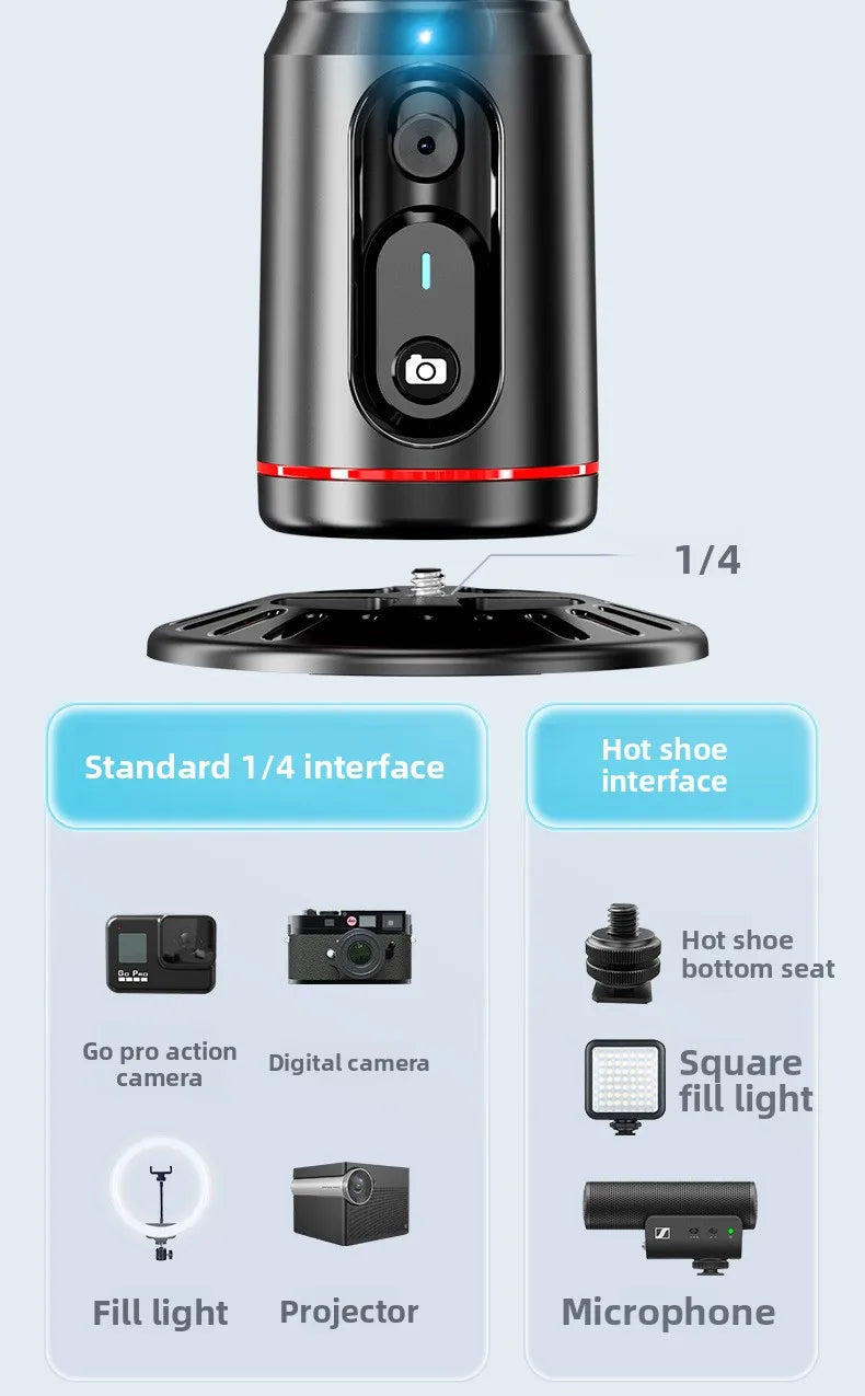 360° Auto Follow Gimbal Stabilizer for Smartphone Anti Shake Handheld Stand Live Stream Vlog Recording